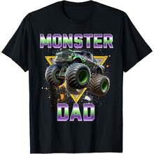 Monster Truck Dad Are My Jam Truck Lovers Mens T-Shirt - Black-09 - View 11