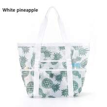 1个大容量网状沙滩包，多功能旅行单肩沙滩包，泳衣收纳袋 - 彩色 - 查看 14