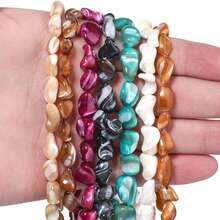 Hạt xà cừ vỏ sò tự nhiên không đều, hạt rời dùng để làm trang sức DIY, vòng tay, vòng cổ và phụ kiện. - vỏ bọc - Xem 2