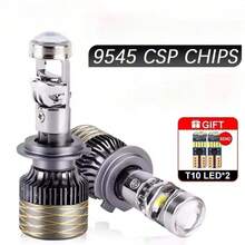 2Pcs H7 H4 Canbus Car Headlight Mini Lens H11 9005 9006 HB3 HB4 LED Projector Bulb 6500K Auto Motorcycle Mini Lens - WGJ - Xem 1