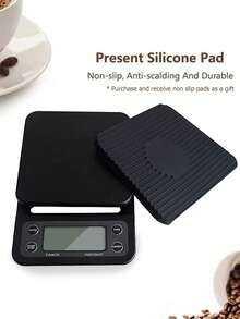 1 pieza Báscula de cocina electrónica de alta precisión de 3 kg con pantalla LED, conversión de unidades, temporizador y funciones de tara. Ideal para cocinar y pesar granos de café. Baterías no incluidas - Multicolor - Ver 11
