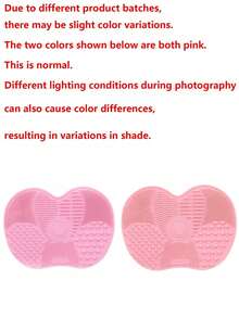 1Pc 2-In-1 Silicone Makeup Brush Cleaning Pad & Suction Drying Rack, Multi-Use Cleaner For Brushes, Sponges & Puffs - None - View 9