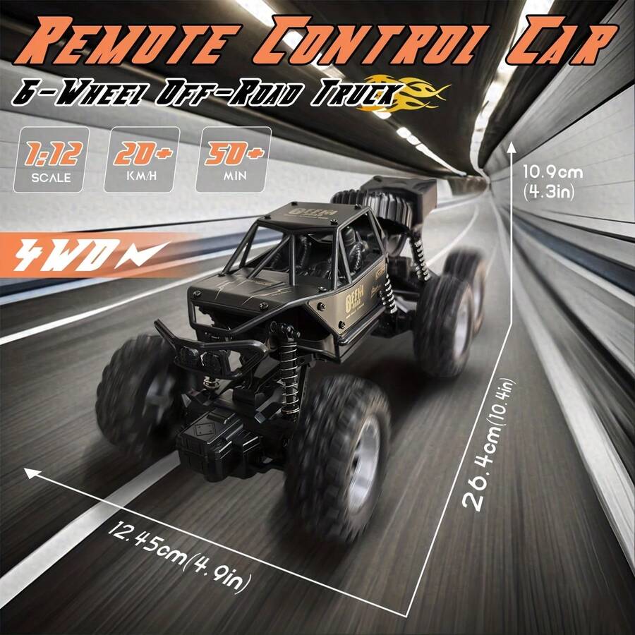 Children's Day Best Gift High - Speed 4WD RC Drift Car: A Cool And Funny Gift! RC Monster Truck With LED Lights, 25+ KM/H Fast Off - Road RC Car For Kids. All Terrain Electric Toy Vehicle With Shock Absorbers And Big Tires, Ideal Birthday Gifts For Boys And Girls Aged 6 - 12
