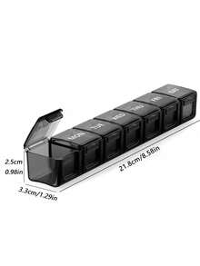 2/1pc Portable Long Pill Box, Travel Vitamin Box, Pill Storage Box, Large Capacity 7-Day Pill Organizer, Candy Bag Holder, Candy Bag Stand, Thanksgiving, Easter, Back To School - View 9