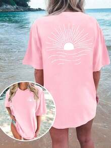 Men's Graphic Tee, Oversized T Shirt Men, Vintage Graphic T Shirt, Streetwear T Shirt Men, Graphic Tees For Men, Casual Loose Fit T Shirt, Summer T Sh - 卡其色 - 查看 6