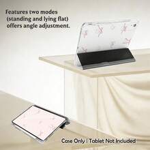 Bow-Knot 1pc Pink Bow Rabbit Pattern Painted Tablet Protective Case With Stand, Compatible With Samsung A9/A9+/S9/S9FE/A11/A11+/S11/S10 FE/S10 FE+/S10 Lite, Apple Air 5/6, Honor, Matepad, And Other Popular Models, Foldable Anti-Bending, Auto Wake/Sleep, Built-In Pen Slot, Triple-Fold Stand - Perfect Daily Protection, Ideal Gift - Multicolor - View 6