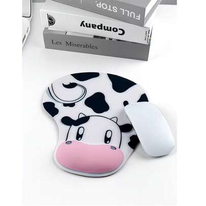 Cow-Themed Wrist Mouse Pad - Soft, Non-Slip Rubber Base, Cute Cartoon Cow Design With Pink Horn & Black Spots, Perfect For Office Or Home Use, Mouse Pads For Desk, Ergonomic Eva Wrist Support Cushion,Non-Slip Memory Foam Mouse Pad,Comfortable Mouse Pad With A Smooth Wrist Support,Comfortable Skin-Friendly Desk Rest,Desktop Protector,Suitable For Gaming, Office,Anti-Slip,Office Computers, Laptops, And Home Use,Graduation Season Souvenir,Perfect Gift For Mother's Day,Back To School,Spring