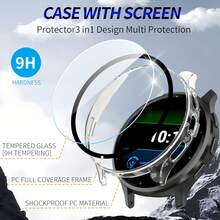 Venu 3/Venu 3S Hard PC Protective Case With Tempered Glass Screen Protector, Smart Watch Bumper Shell Protective Accessories, Black/Transparent, Ultra-Clear, Scratch-Resistant, Easy To Install, Fashion Watch Accessories For Men And Women - Multicolor - View 5