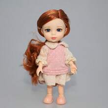AKODEERD 16厘米精致时尚小娃娃，身穿可爱连衣裙，关节可动，送给朋友的礼物 - 整個娃娃 - 查看 11