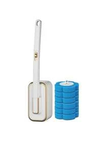 Bộ cọ vệ sinh nhà vệ sinh cao cấp, đầu cọ thay thế dùng một lần, cọ treo tường, bộ dụng cụ vệ sinh phòng tắm, 3 màu đầu cọ thay thế, dễ dàng loại bỏ vết bẩn trong bồn cầu, làm sạch các góc phòng tắm, thích hợp cho gia đình, ký túc xá. - Nhiều màu - Xem 10