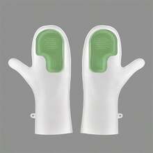 1 Pair Innovative Silicone Dishwashing Gloves With Built-In Scrub Brush, Double-Sided Cleaning, Waterproof And Durable, Effortless Kitchen And Household Cleaning, Hand Protection - Upgraded Version - View 9