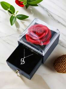 Hộp quà hoa hồng 1 chiếc, hộp quà hoa vĩnh cửu, hộp quà Valentine, hộp quà trang sức, quà tặng ngày Valentine, quà Giáng sinh, quà Valentine cho các cặp đôi, quà cưới. - Nhiều màu - Xem 2