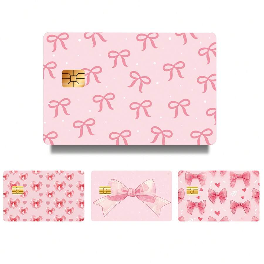 4pcs Colorful Credit Card Skin Stickers, Waterproof Scratch-Resistant Personalized Decorative Protective Film, Suitable For Credit Cards/Debit Cards/Transit Cards - C-multicolor - View 1