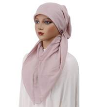 1pc Women's Linen Elastic Headscarf Hat, Combining Traditional And Modern Styles, Versatile Fashion Solution, Suitable For Daily Commute, Cultural Events, Travel, Leisure Gatherings, Religious Occasions - Solid Color - View 12