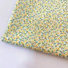 0.5m/1m/2m Fresh Yellow Flower & Leaf Cotton Fabric, Skin-Friendly & Breathable, Suitable For Dresses, Handmade Accessories, Tablecloths, Curtains, Home Decor, DIY Sewing Material, Sold By The Meter - Vigorous Small Fruit Branches - View 8