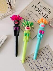 1 PC Mechanical Boxing Stress Relieving Pen Cartoon Funny Big Mouth Ballpoint Pen Student Entertainment Creative Gift Pen Reward - Multicolor - View 5