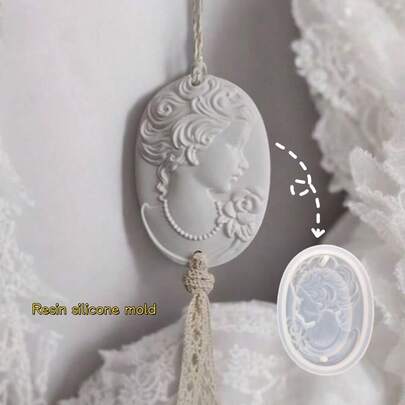 1 khuôn nhựa DIY, thích hợp làm quà tặng Ngày của Mẹ, gương trang trí hình người phụ nữ thanh lịch, khuôn xà phòng thủ công, áp dụng cho nhựa epoxy, thạch cao, nến, nhang, sản phẩm xà phòng, đồ trang trí nhà cửa, khuôn silicon.