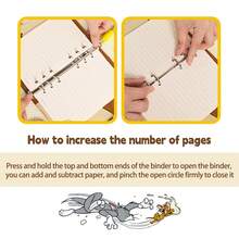 TOM AND JERRY. 1Pc Tom And Jerry Sticky Felt Notebooks, Tom Cat, Jerry Mouse, Spike Dog Classic Childhood Animation Characters Cover Notebook, Cartoon And Crafts Novelty Brochure Christmas Gifts For Fans, Family, Friends, Adults In Office, Students Back To School[Officially Licensed] - Multicolor - View 10