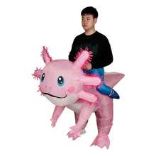 Adult Standing Cycling Salamander Inflatable Suit Cartoon Hexagonal Dinosaur Funny Costume Festival Party Cosplay Prop Costume - Multicolor - View 4