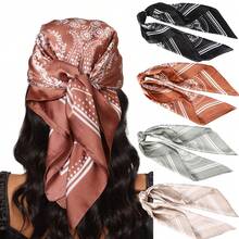 4pcs Satin Square Headscarves - 27.5 Inch Satin Headwraps For Women - Multicolor - View 1