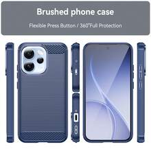 Funda de teléfono con textura clásica, adecuada como regalo de cumpleaños, vacaciones para amigos, familiares, parejas, usted mismo, compatible con Reno15 Pro Mini/15C/14F/14Pro/13Pro/13F/13/12Pro/12FS/12F/12/11A/11Pro/11/11F/10Pro+/10Pro - Azul - Ver 5