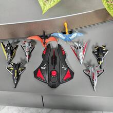Juego de avión de catapulta para niños, lanzador negro + 6 aviones + 2 dinosaurios, juguete interactivo para exteriores, adecuado como regalo de cumpleaños para niños - Negro - Ver 7