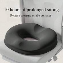 1PC Memory Foam Donut Cushion For Office Chair | Hip & Waist Support Pillow, Postpartum-Friendly, Ideal For Long Time Sitting, Driving & Office Work | Machine Washable Polyester, Modern Comfort Design, Soft Material - 1PC - View 4