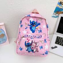 Ba lô hoạt hình Stitch dễ thương mới, túi đeo vai nhẹ, xách tay, dây đeo có thể điều chỉnh, ba lô chất lượng cao dành cho học sinh, du lịch, unisex, có túi lưới bên hông và túi khóa kéo phía trước, phù hợp cho mùa tựu trường, quà tặng học sinh, sử dụng hàng ngày. - Khâu - Xem 7