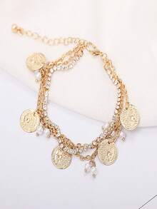 Vòng tay nhiều lớp kiểu Pháp cổ điển lãng mạn, phong cách tối giản retro Harajuku (Đính hạt, màu sắc và chất liệu chuyển đổi ngẫu nhiên) - Nhiều màu - Xem 11