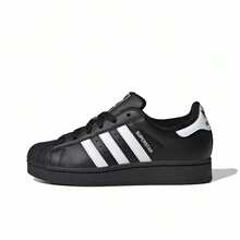 Nike Adidas Originals Superstar 2 Comfortable And Versatile Low-Top Kids' Sneakers In Black - Black - View 18