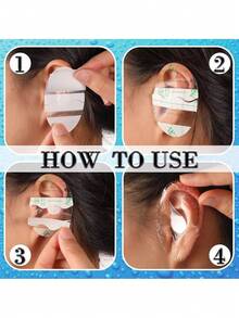 20Pcs Disposable Waterproof Ear Stickers Adults Shower Ear Pad Cover Salon Hairdressing Dye Shield Anti-Wear Heel Patch - Green - View 5