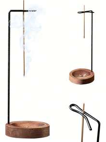 2pcs Set Inverted Walnut & Ebony Incense Burner, Incense Stick Holder, Handmade Wooden Incense Stick Holder, Sandalwood & Agarwood, Creative Incense Stick Holder - Incense Burner (Type A) - View 11