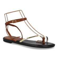 shoes&blues.es Sandali piatti da donna - Cammello - Visualizzare 3