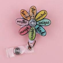 Retractable D Card Holder Reel With Cute Cartoon Design, Nurse Hospital Badge Holder Office Lanyard 1pc - Multicolor - View 7