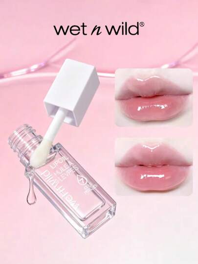 Wet n Wild Aceite transparente para labios Etnwild, lápiz labial superpuesto, brillo de labios, bálsamo labial hidratante, brillante