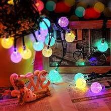 Summer Party Star! Solar String Lights - 20/50/100 LED Lights, 3 Colors (Warm White/Cool White/Multi-Color), 8 Modes, Auto On/Off, Suitable For Outdoor Celebration Events! - Colored Light - View 4