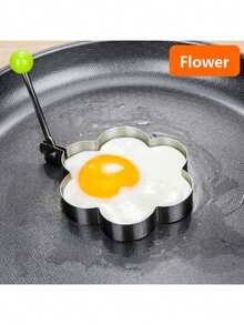 1个/4个装鸡蛋模具，煎蛋模具，DIY煎蛋模具，创意可爱鸡蛋模具，煎蛋圈模具，不锈钢圆形模具，面包模具，厨房配件 - 彩色 - 查看 5