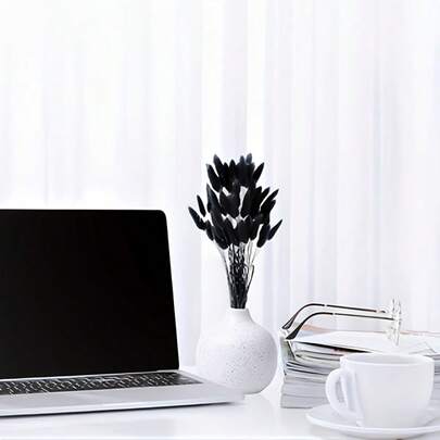 61pcs Artificial Pampas Grass, Made Of Black Bunny Tail Grass, Perfect For Weddings, Home Decor, Farmhouses, DIY Spring Decorations, Ideal Choice For Boho Home Decor, Weddings, Parties And Farmhouse Style Offices