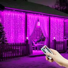 节日花环装饰串灯，8种灯光模式，USB供电，适用于约会、家庭聚会、房间、卧室、窗帘、露营、露台、背景墙、圣诞节、万圣节、生日、情人节、浪漫婚礼派对装饰 - USB窗簾燈串 - 查看 24