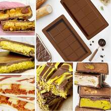 2pcs/3pcs Silicone Chocolate Mold, Non-Stick Rectangular Durable Mold Suitable For Swiss Roll, Chocolate, Chocolate Bar And Dubai Chocolate, Easy Demold - View 7