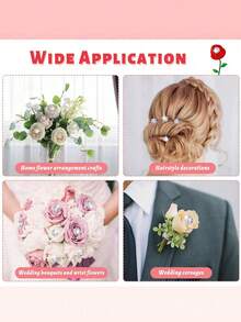 150pcs Crystal Positioning Pin With Box,Suitable For Bouquet Decoration,Clothing Decoration,DIY Bouquet Styling,Crystal Flower Shaped Pins Can Be Used For DIY Crafts,Wedding Bouquets,Bridesmaid Bouquets,Balls,Graduation Parties,Decoration,Holiday - Multicolor - View 9