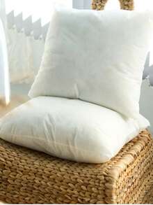 Set Of 2 – 50x50 Cm 400g Silicone-Filled Cushion Inserts – Plush, Soft, And Shape-Retaining Decorative Inner Pillows - White - View 3