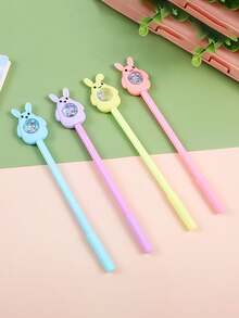 4pcs Easter Glitter Rabbit Gel Pens, Holiday Supplies - Multicolor - View 10