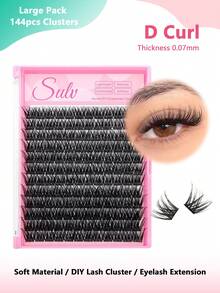 Sulv 144pcs Cluster Lashes 8-20mm To Choose Black False Eyelashes Clusters Soft DIY Lashes Extension Suitable For Beginners To Use At Home - View 1