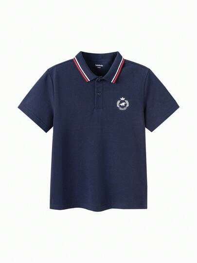  Balabala Boys' Polo Shirt, Breathable Cooling Summer Tee For Kids, 2025 New Arrival