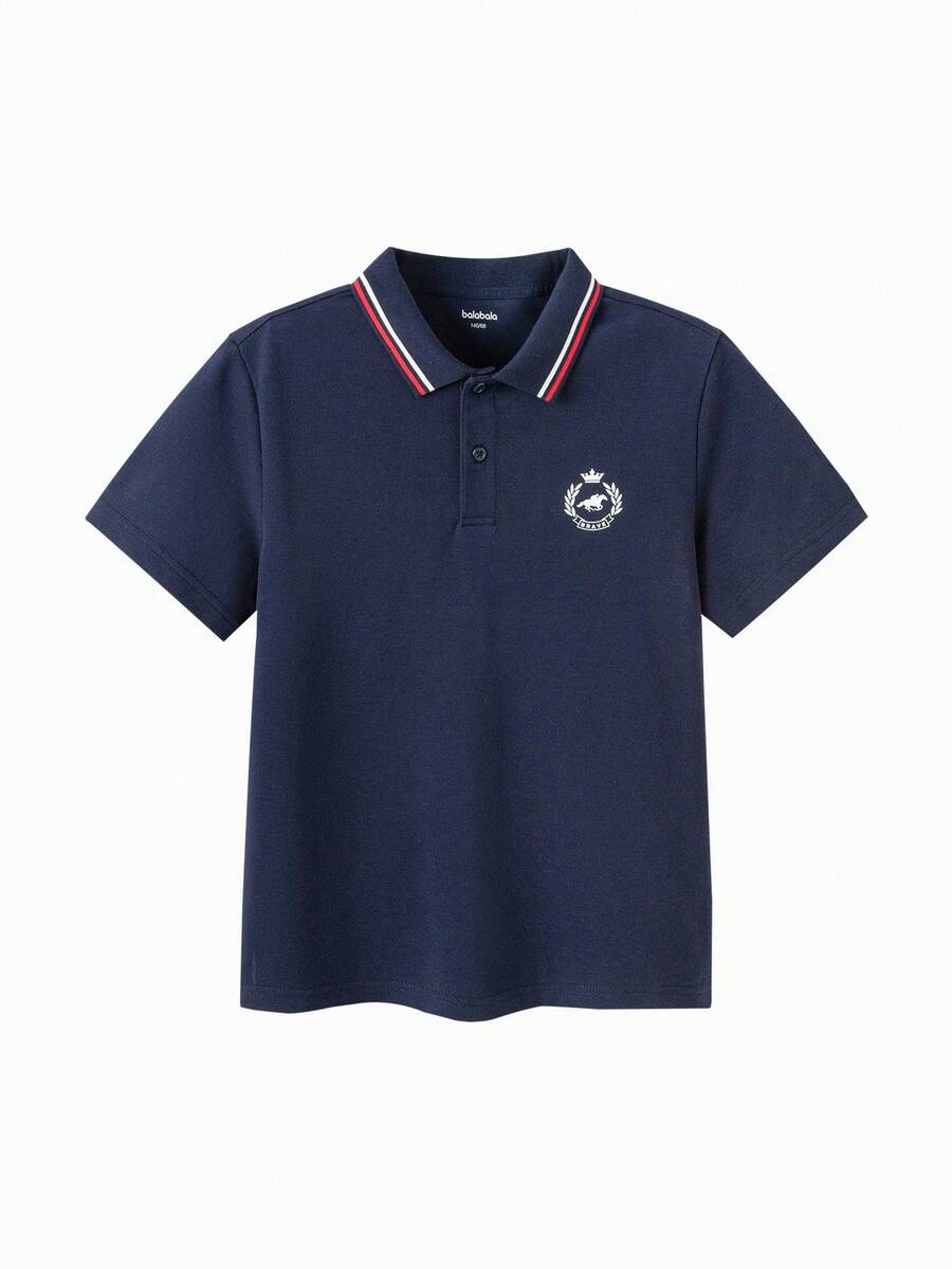 Balabala Boys' Polo Shirt, Breathable Cooling Summer Tee For Kids, 2025 New Arrival