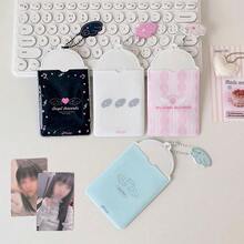 1pc Student 3-Inch Idol Hanging Accessory, Cute Little Wings Card Holder, Student Bus Card Case - Card Sleeve - View 2