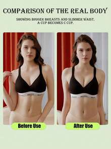 1/2 对可重复使用双面粘性上托胸垫 - 带衬垫的粘性胸垫，适用于连衣裙、比基尼 - 彩色 - 查看 5