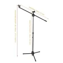 Professional Metal Microphone Stand With An Adjustable Boom And Tripod Base For Home Studio Live Singing And Speech - Black Mic Stand For Studio Vocal Recording Support Versatile Positioning Stable Support Structure Stage Use - 黑色 - 查看 8