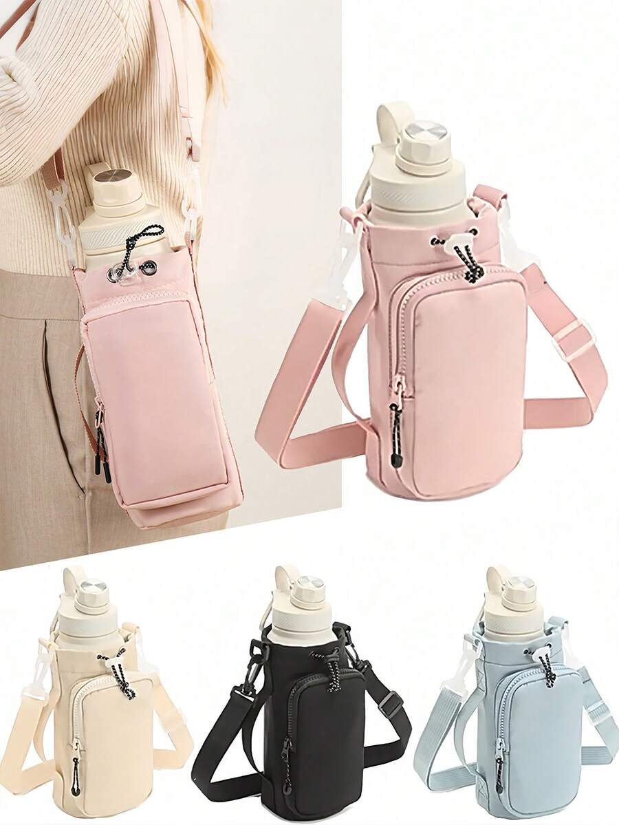 Multifunctional Water Bottle Bag, Portable Water Bottle Holder Bag For Travel, Outdoor Sports, Suitable For Phone, Keys, Earphones, Applicable For Running, Hiking, Cycling